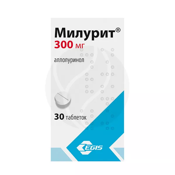 Изображение товара Милурит таблетки 300мг, №30 Изображение товара Милурит таблетки 300мг, №30