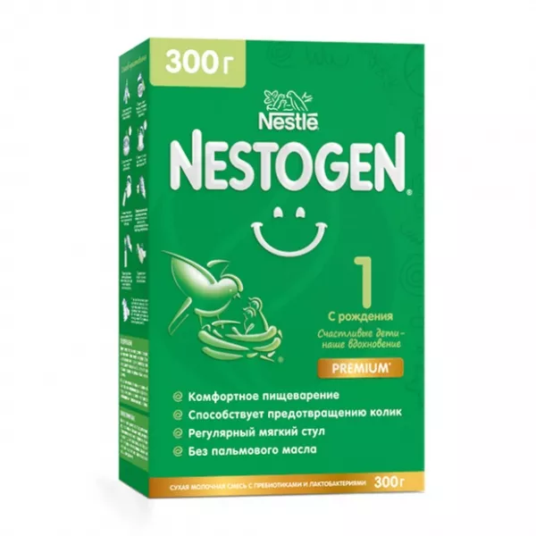 Nestle Nestogen 1 сухая молочная смесь (с рождения), 300г