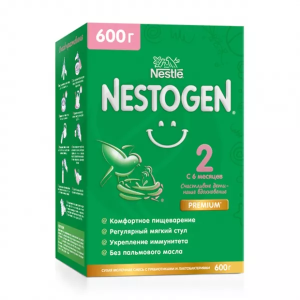 Nestle Nestogen 2 молочная смесь (6+мес), 600г