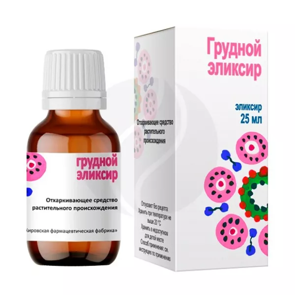 Изображение товара Грудной эликсир для приема внутрь 25 мл от Кировской Фармацевтической Фабрики