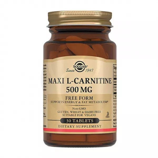 Solgar L-карнитин таблетки 500мг, №30