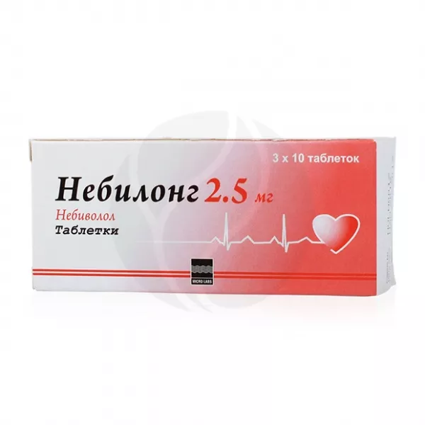 Изображение товара Небилонг таблетки 2,5мг №30 для снижения давления Индия