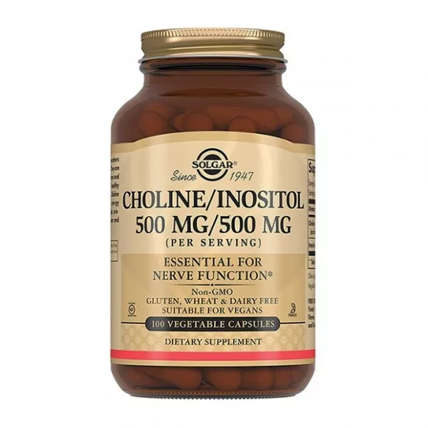 Solgar Холин/Инозитол капсулы 500мг/500мг, №100