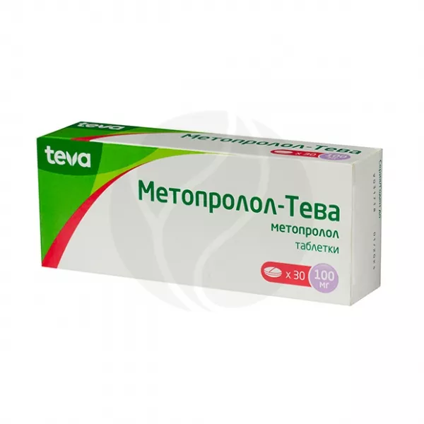 Метопролол (Тева) таблетки 100мг, №30