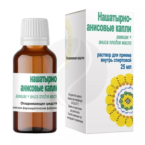 Изображение товара Нашатырно-анисовые капли раствор 25мл для внутреннего применения спиртовой