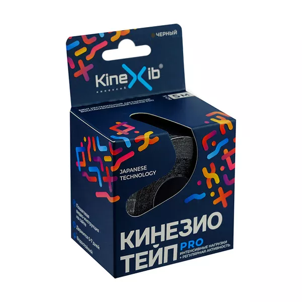 Изображение товара Кинезиотейп нестерильный Адгезивный Kinexib Pro 5м*5см для фиксации мышц Изображение товара Кинезиотейп нестерильный Адгезивный Kinexib Pro 5м*5см для фиксации мышц
