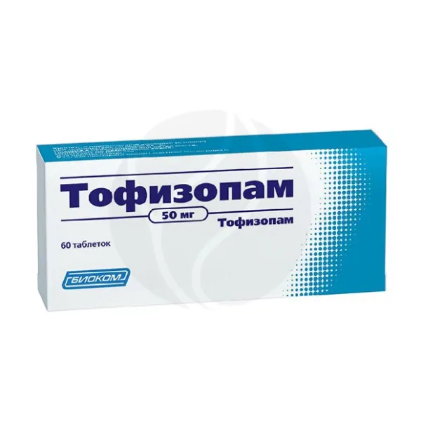 Изображение товара Тофизопам Биоком таблетки 50мг №60 для нервных расстройств Изображение товара Тофизопам Биоком таблетки 50мг №60 для нервных расстройств