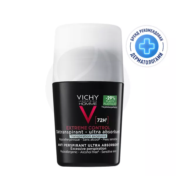 Изображение товара Vichy Homme шариковый дезодорант антиперспирант против потливости 72 ч 50 мл