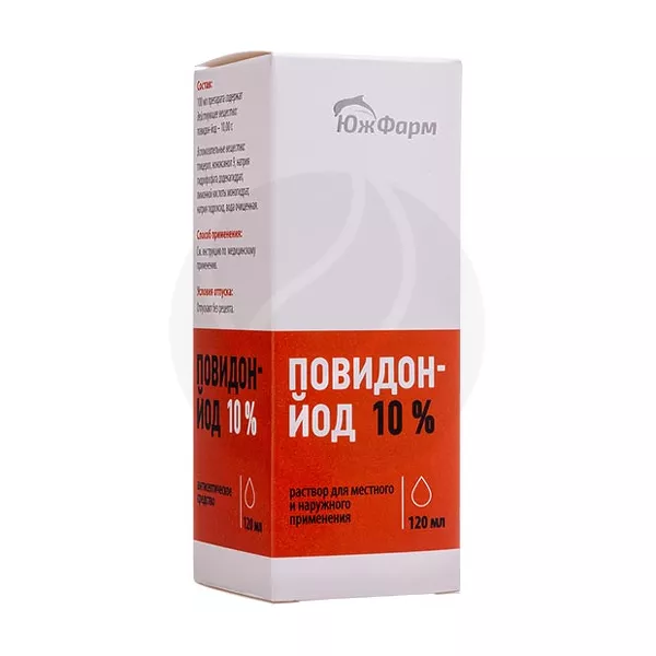 Изображение товара Повидон-Йод раствор д/местн. и наружн. прим. 10%, 120мл Изображение товара Повидон-Йод раствор д/местн. и наружн. прим. 10%, 120мл