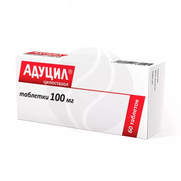 Изображение товара Адуцил таблетки 100 мг, No60 - профилактика сердечно-сосудистых заболеваний