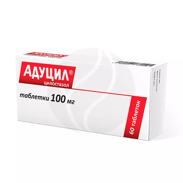 Изображение товара Адуцил таблетки 100 мг, No60 - профилактика сердечно-сосудистых заболеваний