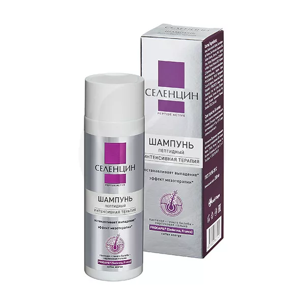 Изображение товара Селенцин Peptide Active шампунь пептидный для укрепления волос 200мл Изображение товара Селенцин Peptide Active шампунь пептидный для укрепления волос 200мл