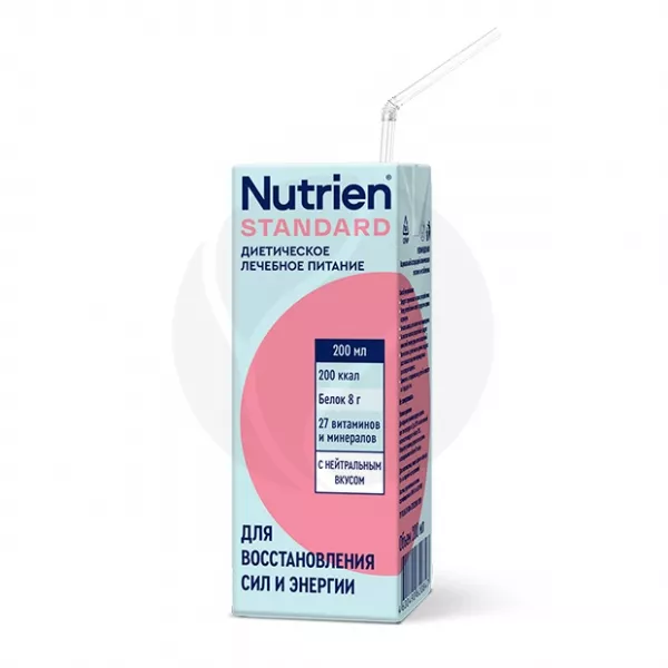 Изображение товара Nutrien Standard Жидкое лечебное питание для восстановления сил и энергии с нейтральным вкусом, 200мл Изображение товара Nutrien Standard Жидкое лечебное питание для восстановления сил и энергии с нейтральным вкусом, 200мл