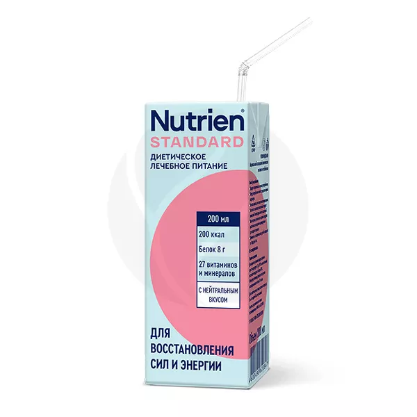 Изображение товара Nutrien Standard Жидкое лечебное питание для восстановления сил и энергии с нейтральным вкусом, 200мл Изображение товара Nutrien Standard Жидкое лечебное питание для восстановления сил и энергии с нейтральным вкусом, 200мл