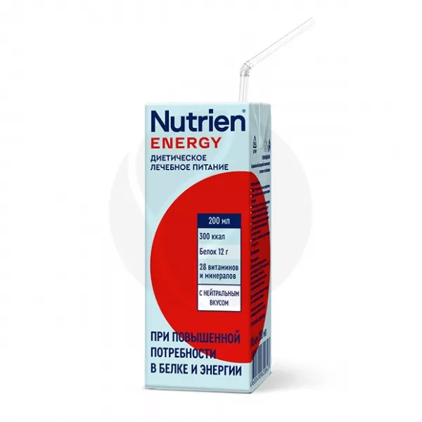 Изображение товара Nutrien Energy Жидкое лечебное питание при повышенной потребности в белке и энергии с нейтральным вкусом, 200мл Изображение товара Nutrien Energy Жидкое лечебное питание при повышенной потребности в белке и энергии с нейтральным вкусом, 200мл