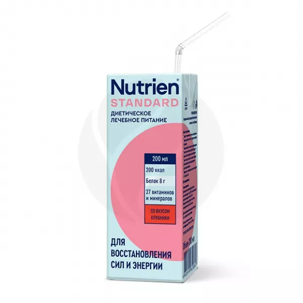Изображение товара Nutrien Standard Жидкое лечебное питание для восстановления сил и энергии со вкусом клубники, 200мл Изображение товара Nutrien Standard Жидкое лечебное питание для восстановления сил и энергии со вкусом клубники, 200мл