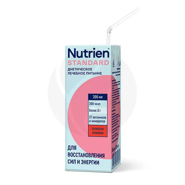 Изображение товара Nutrien Standard Жидкое лечебное питание для восстановления сил и энергии со вкусом клубники, 200мл Изображение товара Nutrien Standard Жидкое лечебное питание для восстановления сил и энергии со вкусом клубники, 200мл
