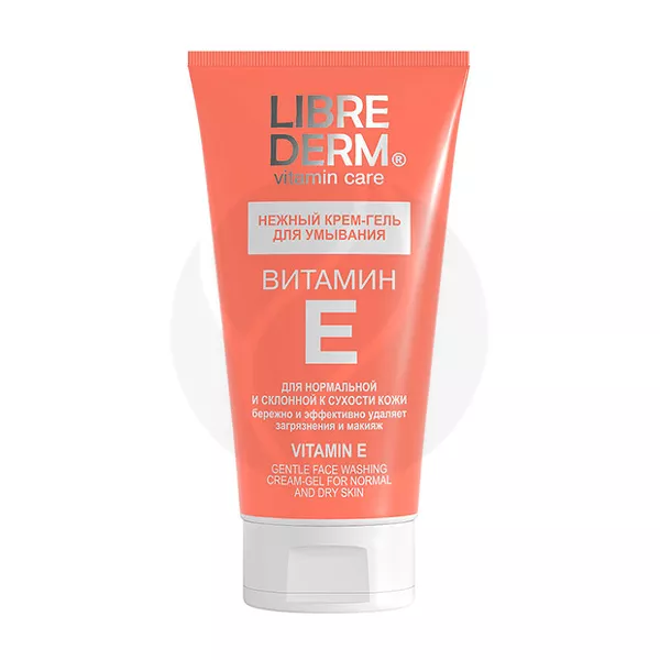 Изображение товара Librederm Vitamin E Нежный крем-гель для умывания 150мл для сухой кожи Изображение товара Librederm Vitamin E Нежный крем-гель для умывания 150мл для сухой кожи