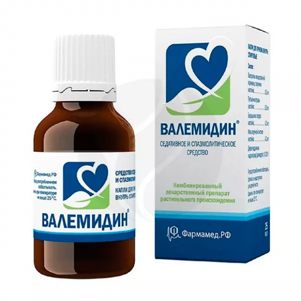 Изображение товара Валемидин капли д/приема внутрь 25мл - седативное средство