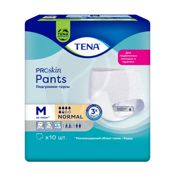 Изображение товара Подгузники-трусы TENA Pants Normal для взрослых, среднее недержание, 10 шт.