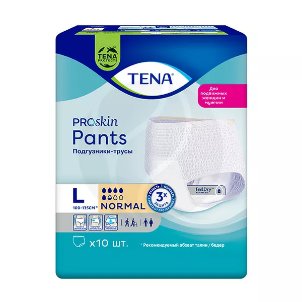 Изображение товара Tena Pants normal подгузники-трусы (р.L), 10шт