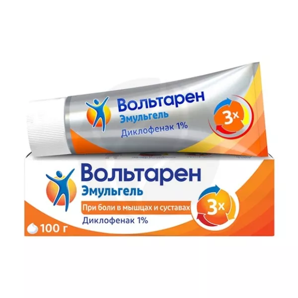 Вольтарен Эмульгель д/наружн. прим. 1%, 100г