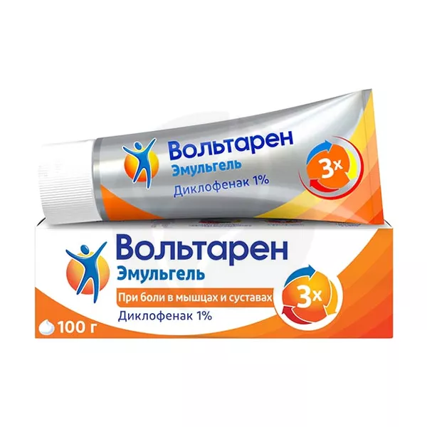Изображение товара Вольтарен Эмульгель гель д/наружн. прим. 1%, 100г Изображение товара Вольтарен Эмульгель гель д/наружн. прим. 1%, 100г