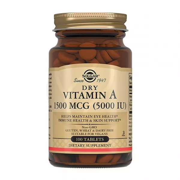 Изображение товара Сухой витамин А капсулы 1500 мкг+10 мг, 100 шт - улучшение зрения иммунитета кожи