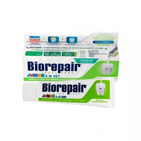 Biorepair Детская зубная паста со вкусом мяты (6-12 лет), 75мл