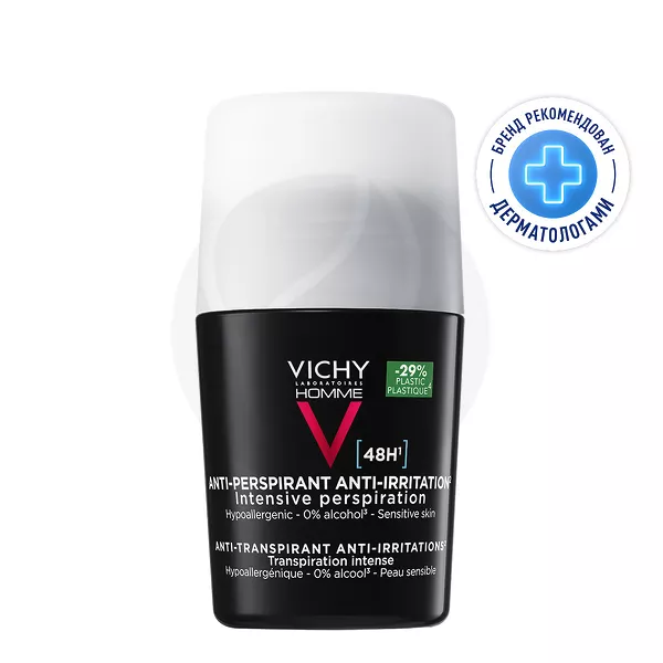 Изображение товара Vichy Homme Мужской шариковый дезодорант-антиперспирант 48ч 50мл Изображение товара Vichy Homme Мужской шариковый дезодорант-антиперспирант 48ч 50мл