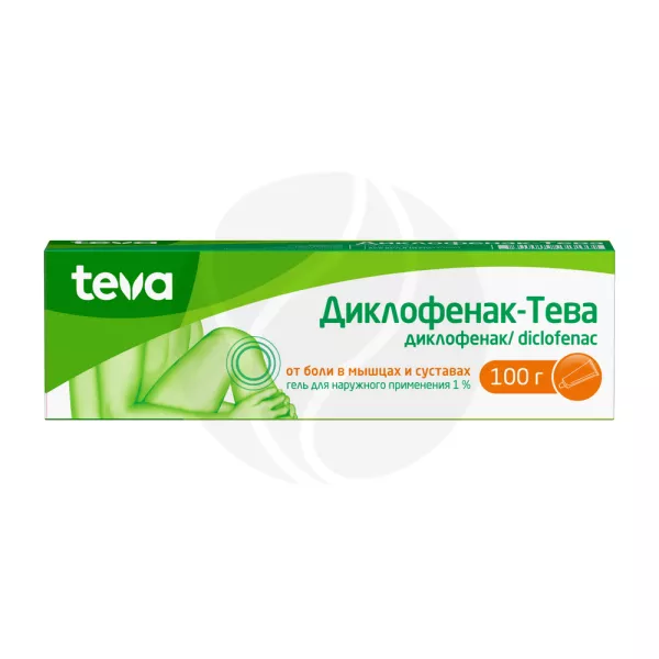 Изображение товара Диклофенак Тева гель д/наружн. прим. 1%, 100г