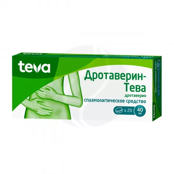 Дротаверин-Тева таблетки 40мг, №20