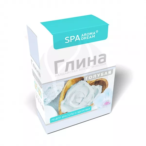 Изображение товара Глина для лица и тела Валдайская голубая Spa Aroma Dream 100г натуральный продукт для очищения и пи