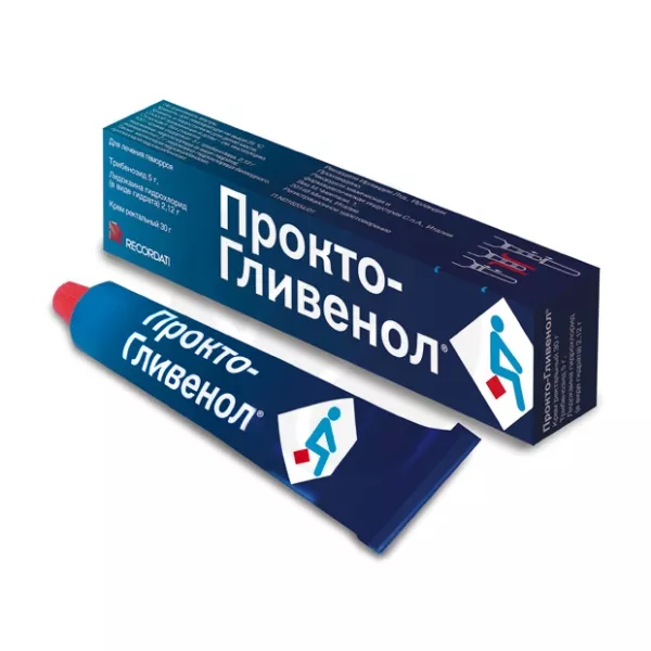 Изображение товара Крем ректальный Прокто-Гливенол Recordati Итталия с трибенозидом и лидокаином Изображение товара Крем ректальный Прокто-Гливенол Recordati Итталия с трибенозидом и лидокаином
