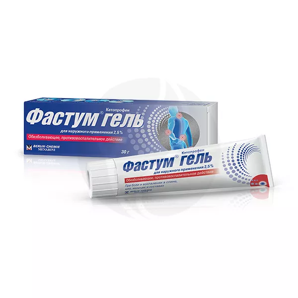 Изображение товара Фастум гель д/наружн. прим. 2,5%, 30г Изображение товара Фастум гель д/наружн. прим. 2,5%, 30г