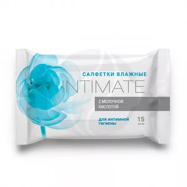 Intimate Soft салфетки влажные для интимной гигиены с молочной кислотой, №15