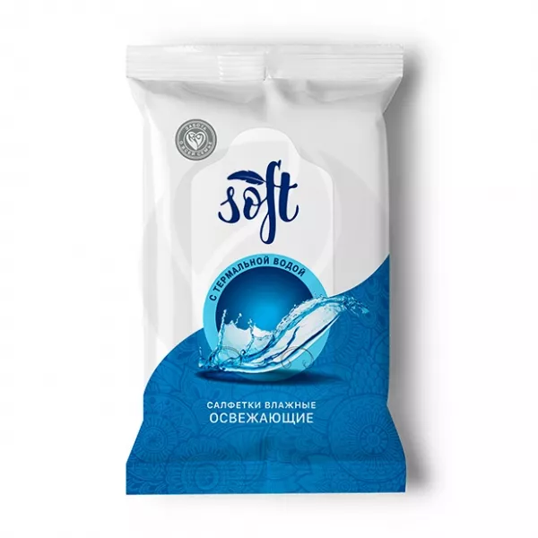 Изображение товара Soft Влажные салфетки освежающие с термальной водой, №15