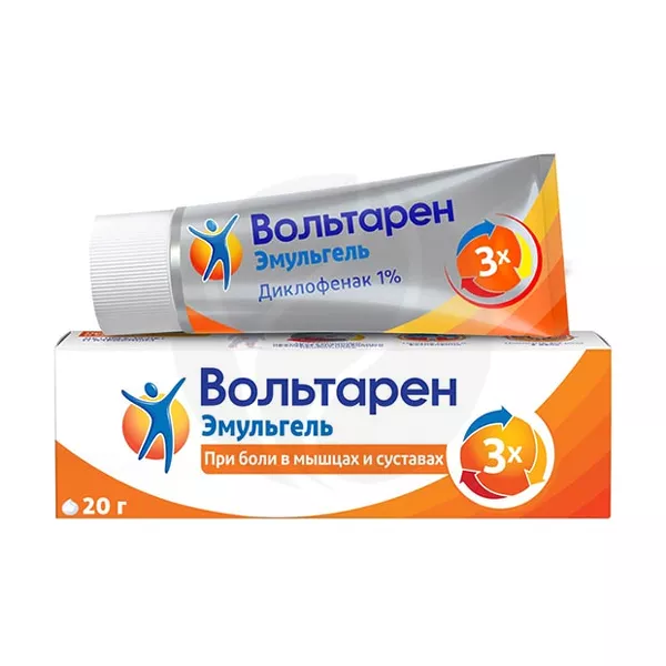 Изображение товара Вольтарен Эмульгель гель д/наружн. прим. 1%, 20г Изображение товара Вольтарен Эмульгель гель д/наружн. прим. 1%, 20г