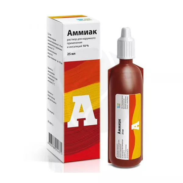 Аммиак Реневал раствор д/наружн. прим. и ингаляций 10%, 25мл, ПФК Обновление