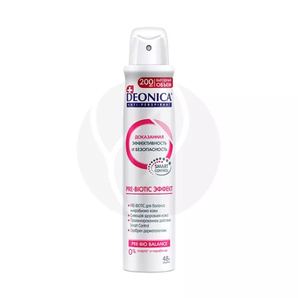 Изображение товара Deonica Pre-Biotic Дезодорант-антиперспирант спрей 200мл для защиты и здоровья кожи