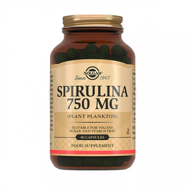 Solgar Спирулина капсулы, №80 С.Инк.