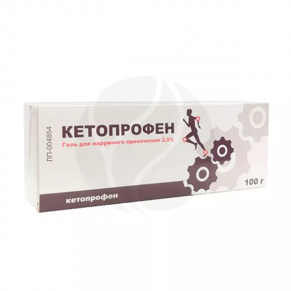 Кетопрофен гель д/наружн. прим. 2,5%, 100г