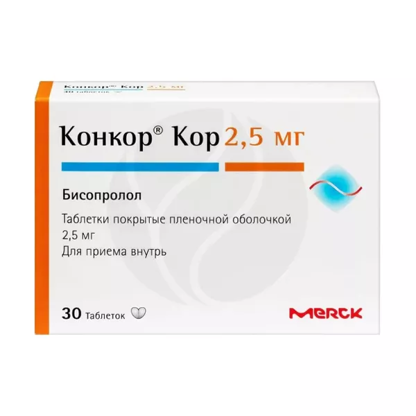 Изображение товара Конкор Кор таблетки покрыт. п/о 2,5мг, №30 Нанолек Изображение товара Конкор Кор таблетки покрыт. п/о 2,5мг, №30 Нанолек