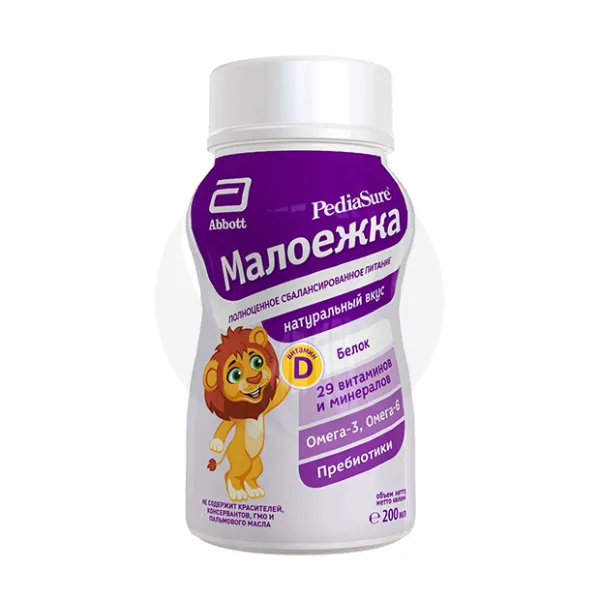 Изображение товара PediaSure Малоежка жидкая смесь натуральный вкус (12+мес), 200мл