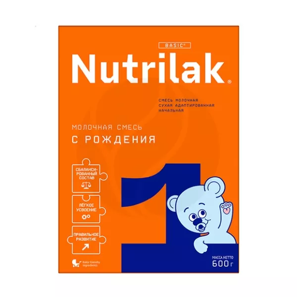 Изображение товара Nutrilak Basic 1 сухая молочная смесь (0-6мес), 600г