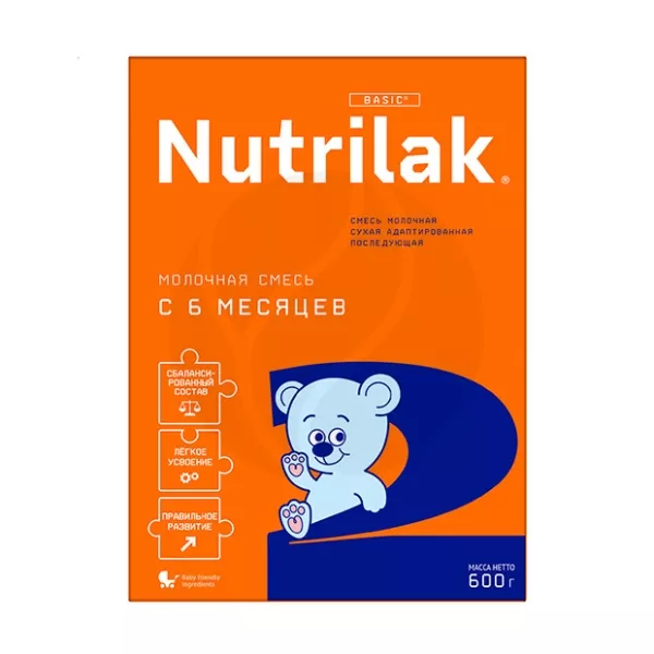 Изображение товара Nutrilak 2 сухая молочная смесь 600г для детей 6-12 месяцев