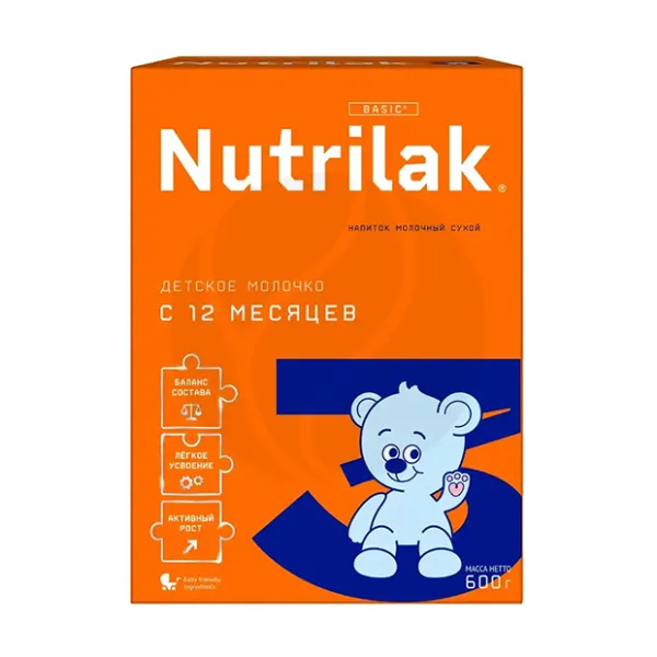 Изображение товара Nutrilak Basic 3 сухая молочная смесь (12+мес), 600г