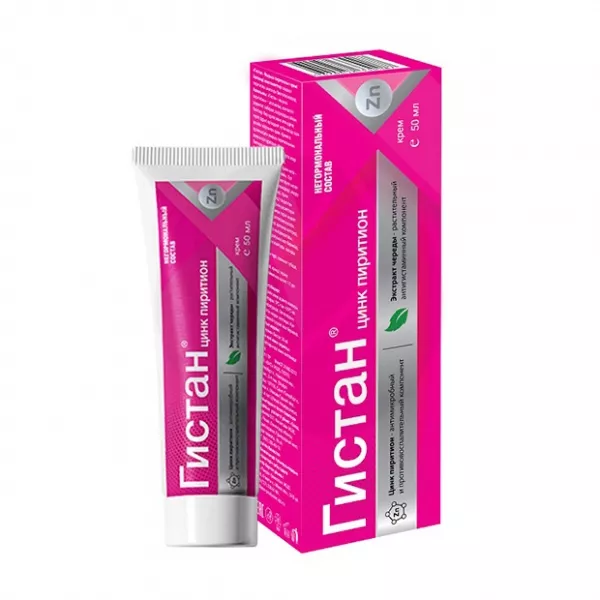 Гистан цинк пиритион крем д/наружн. прим., 50мл