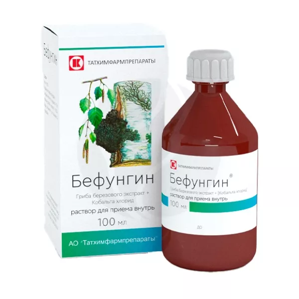 Изображение товара Бефунгин раствор для внутреннего применения 100 мл Чага