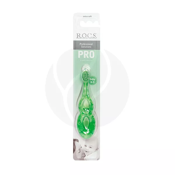 Изображение товара R.O.C.S. PRO Baby зубная щетка для детей мягкая (0-3 лет), цвет в ассортименте Изображение товара R.O.C.S. PRO Baby зубная щетка для детей мягкая (0-3 лет), цвет в ассортименте